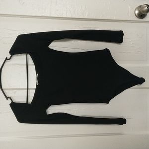 Reformation Gaia Ribbed Square Neck Bodysuit